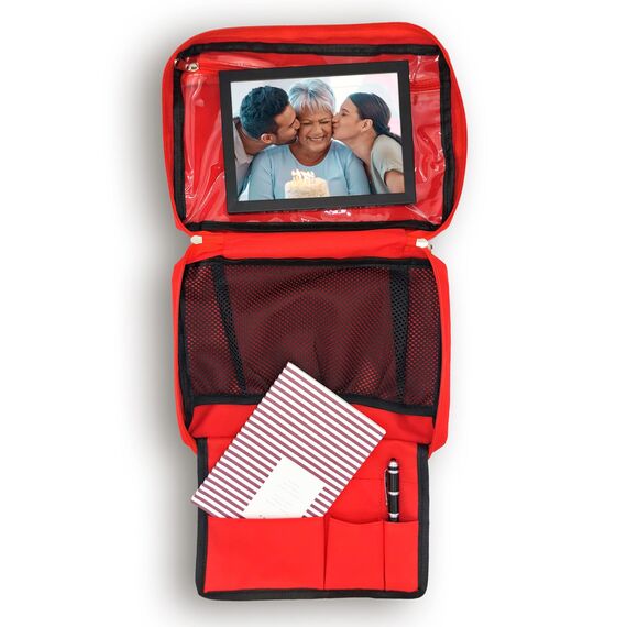 Dakita Erste-Hilfe Tasche zum 50. Geburtstag – Lustiges Geschenk für Männer & Frauen – 28×18×8 cm – rot, ohne Inhalt