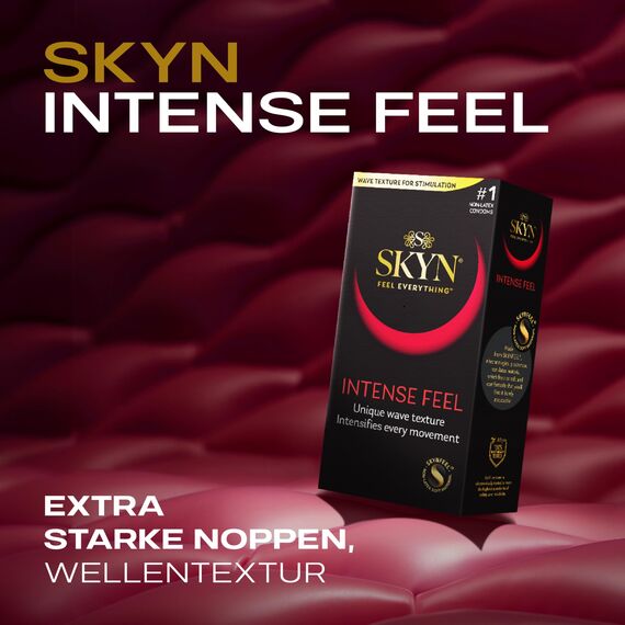 SKYN Intense Feel Kondome 30 Stück & 5 Sinne 5 Stück / Skynfeel Latexfrei Kondome für Männer, normale Größe, erhöhte Punkte, Cocktailgeschmack, ultradünn, wärmend, kühlend