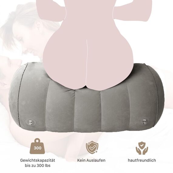 Sex Positions Kissen Lendenkissen mit Dildo Halterung und Nippelklemmen Handschellen Fußschellen für Erwachsene Paare Sex Spielzeug Sex Kissen für Sexstellungen Frauen G Punkt Position Kissen Multifun