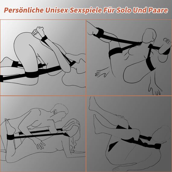 BDSM Bondage Sex Spielzeug Für die Paare für Hals Bis Zum Handgelenk Oberschenkel Sex Sling und Knöchel SM Kits Fesseln Für Set Bondageset Fessel Set Anfänger Sex Toys