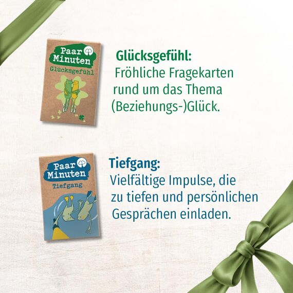 Das neue PaarMinuten Doppelpack – 2 Spiele mit je 53 interaktiven Gesprächsimpulsen für Paare – Valentinstag 2026, für Frauen, Männer, Eltern, spannende Fragekarten ... NEUES PAARMINUTEN DOPPELPACK