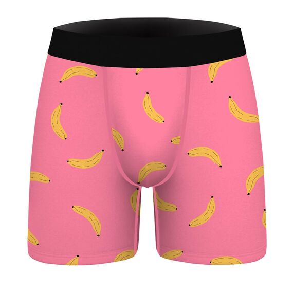 Aueyan, Lustige Unterwäsche für Herren, Boxershorts, Neuartige Boxershorts, Grafische Shorts, 3D-Druck, Kühlende Unterwäsche, Hot Pink, Größe L