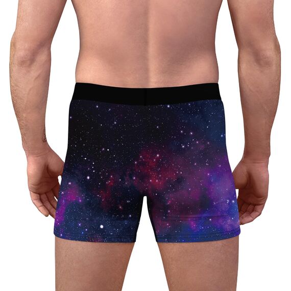 Aueyan, Elefanten-Unterwäsche für Herren, Galaxie-Boxershorts, Herren-Unterwäsche, Slip, Verrückt, Lustige Unterwäsche, Trunk, Tierdruck, Geschenke für ihn, Ehemann, Freund