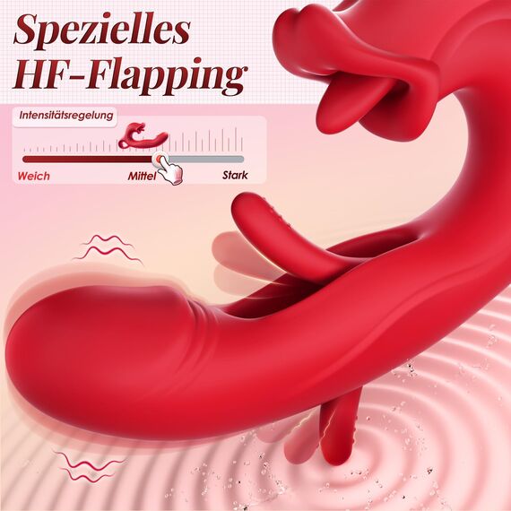 Dildo Vibratorensets für Frauen, Sex Spielzeug für Die Frau Vibrator mit 7 Zungenlecken 7 Schlagmodi 7 Vibrationmodi, Vibration für Frauen Sexspielzeug Brustwarzensauger Klitoris Stimulator für Sie