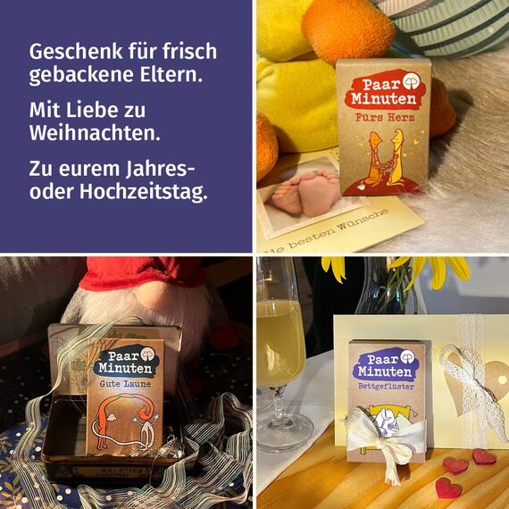 53 spielerische Gesprächsimpulse für Paare – PaarMinuten Gute Laune – Geschenk zum Valentinstag, für Frauen, Männer und Eltern, Fragespiel und Gesprächsstoff für gemeinsame Zeit ... (A) GUTE LAUNE