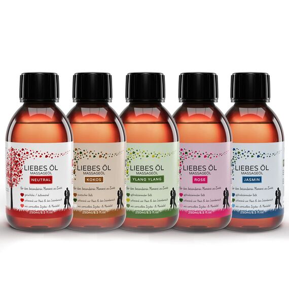 MakeLove Massageöl Ylang Ylang - Sinnliches Liebesöl für Partnermassagen - Pflegeöl für Ganzkörper-Massagen - Gleitöl - 250ml