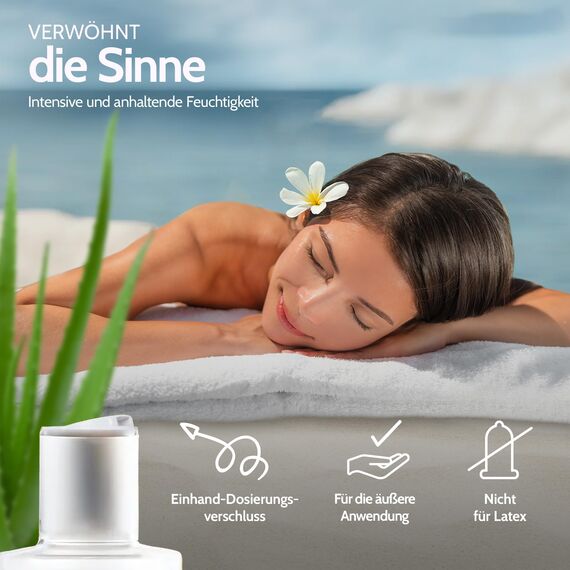 Vibratissimo Sensual Care 100 ml Massageöl - Pflegend mit Aloe Vera - Beruhigend, Feuchtigkeitsspendend, HautPflege & Gleitöl, Liebesöl