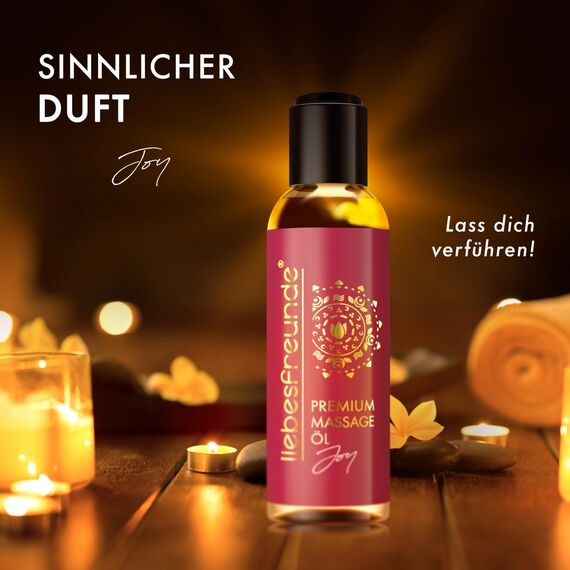 Liebesfreunde® Massageöl Joy - Sinnliches Massage Öl zur Entspannung für Paare, 150 ml