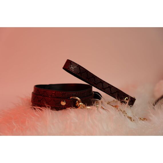 BDSM Bondage Spreizstange Sexspielzeug Set, 10er Sex Rot Leder Fesseln Set mit Handschellen Fußfessel, BDSM Verstellbare Bettfesseln Spielzeug Hart für Paare Frauen Sex