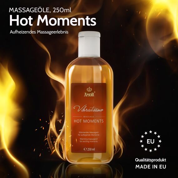 Vibratissimo Hot Moments 250 ml Massageöl - Aufheizendes Massageerlebnis - Stimulierende Massageöle, Entspannung Für Paare & Gleitöl
