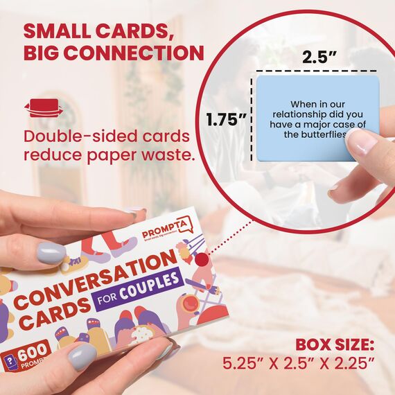 Rayliad 600 Gesprächskarten für Paare - Paare Spiele Beziehungsfragen - Kartenspiele für Paare - Gesprächsstarter für Date Night - Paare Spiel zum Verbinden und Sprechen - Paare Geschenke