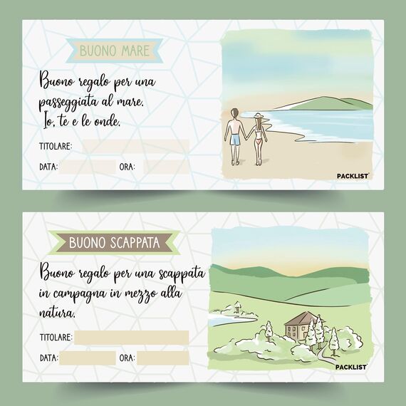 PACKLIST® Voucher Coppia - 22 Buoni Romantici & Avventura A4. Libretto Esperienze: 16 Piani Pronti + 6 Vuoti Personalizzabili. Regalo Indimenticabile per Innamorati e Coppie.