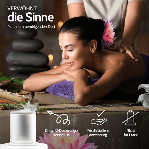 Vibratissimo Relax 100 ml Massageöl - Tief entspannende Duftmischung - Beruhigend, Stressabbau, Entspannung & Gleitöl, Liebesöl