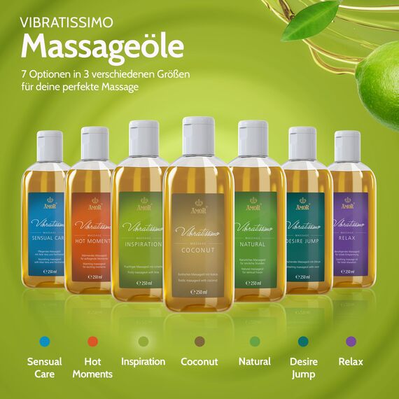 Vibratissimo Inspiration 250 ml Massageöl - Erfrischend mit LimettenDuft - Stimulierend, Zitrus, Frischer Duft & Gleitöl, Liebesöl