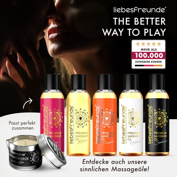 Liebesfreunde® Massageöl Joy - Sinnliches Massage Öl zur Entspannung für Paare, 150 ml