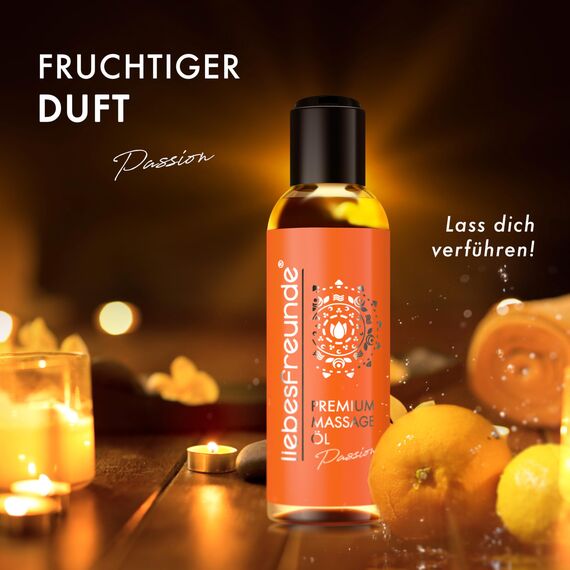 Liebesfreunde® Massageöl Passion - Sinnliches Massage Öl zur Entspannung für Paare, 150 ml