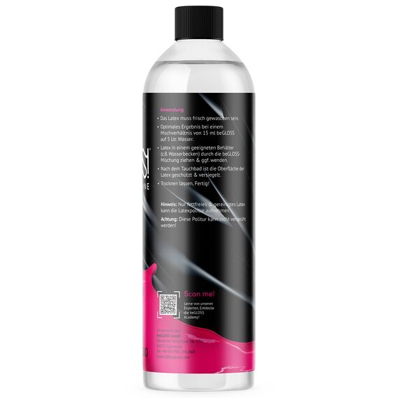 beGLOSS Perfect Shine 1000 - Silicon Latex ÖL Hochglanz Politur für Gummi- & Latex Kleidung