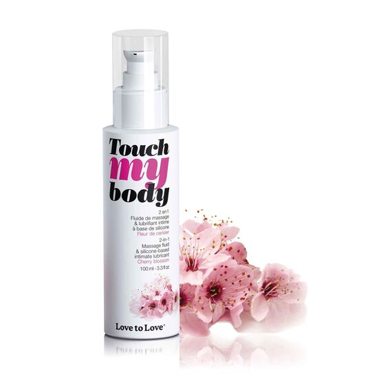 LOVE TO LOVE Touch My Body, Massageöl & Gleitgel, Kirschblüte, 100 ml