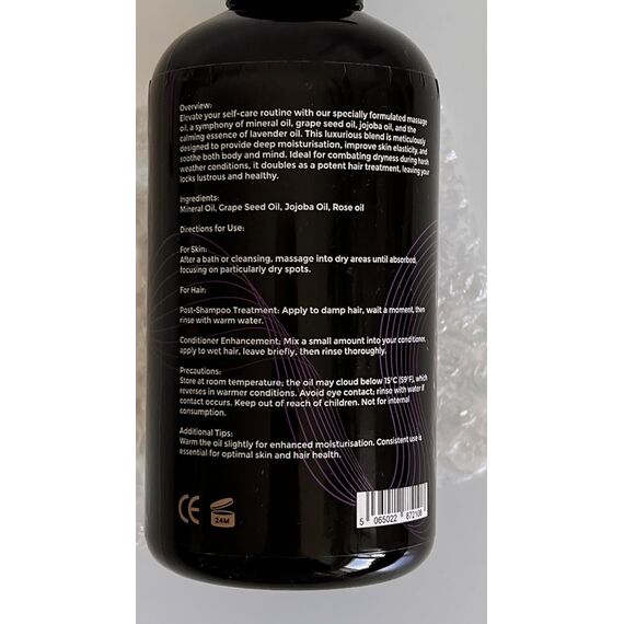 Wild Natürliches Massageöl – Feuchtigkeitsspendend & Trägeröl, Vegan & Hypoallergen, für Körperpflege, Muskelbehandlung & Aromatherapie, ideal nach dem Bad - 250ml