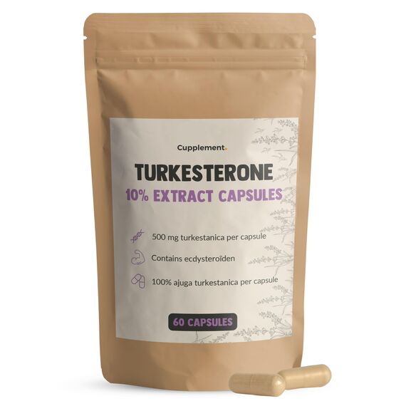Cupplement Turkesterone Kapseln 500 mg Kombideal 4x 60 Capsules - Ajuga Turkestanica – Testosteron