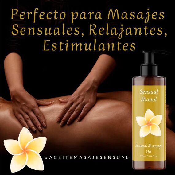 Sinnliches Massageöl MONOI BIO Öl - 200ml - Für Körpermassagen - Premium Massageöl für Genussvolle Massagen- Massage Öl Pflegend