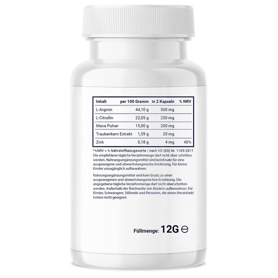 VI-KOMPLEX Forte – extra stark für Männer - hochdosiert für den abenteuerlustigen Mann mit Sofortwirkung – Premium Qualität mit L-Arginin + Maca - ohne künstliche Zusätze