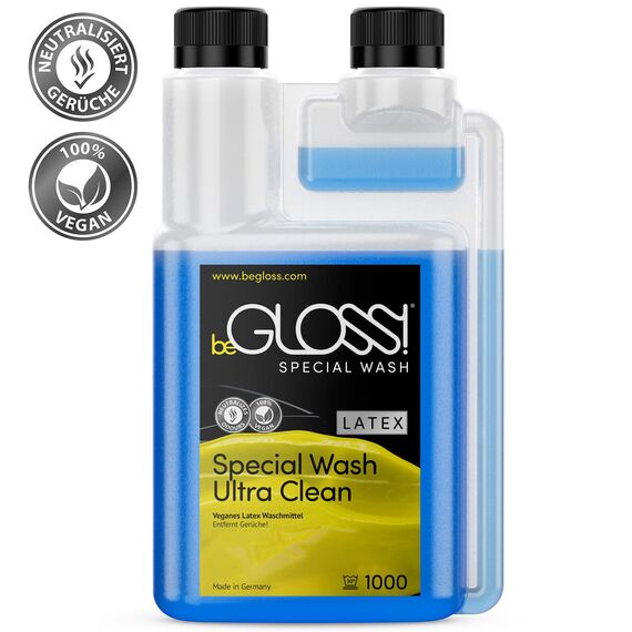 beGLOSS Special Wash LATEX 1000 ML - Latex Waschmittel Pflege Reiniger für Gummi & Latex Kleidung