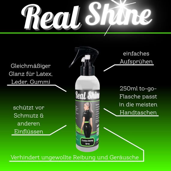 Excellent Shining Spray 250ml I Öl für Latex I professionelle Gummipflege und ergiebige Anziehhilfe I geruchslose Latexpflege für Hochglanz-Optik | 250ml Spray