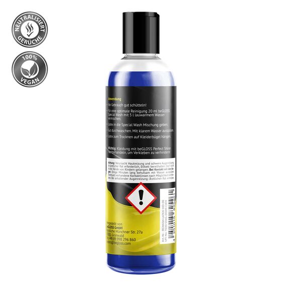 Latex Pflege Politur & Latexanziehhilfe & Latex Waschmittel im 4er Set