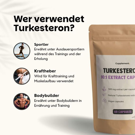 Cupplement Turkesterone Kapseln 500 mg 60 Capsules - Ajuga Turkestanica – Testosteron