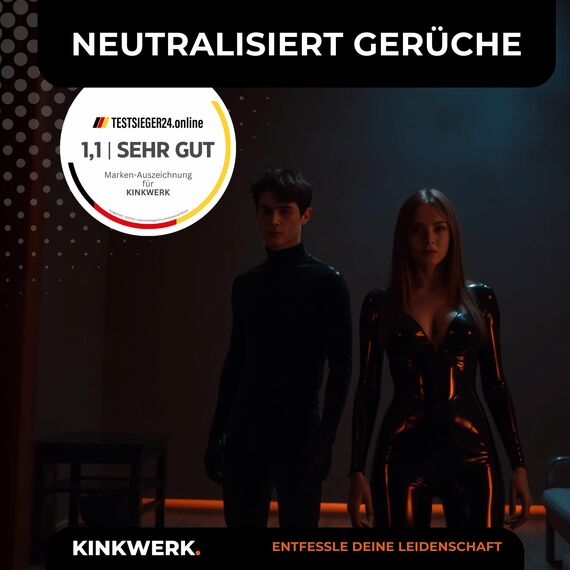 KINKWERK Latex Cleaner 250ml mit Pumpe | Spezialwaschmittel für Latex- und Rubberkleidung | Latex Waschmittel Pflege Reiniger für Gummi-, Latex-, Rubber-Kleidung | Geruchsneutral (250 ml)