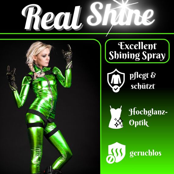 Excellent Shining Spray 250ml I Öl für Latex I professionelle Gummipflege und ergiebige Anziehhilfe I geruchslose Latexpflege für Hochglanz-Optik | 250ml Spray