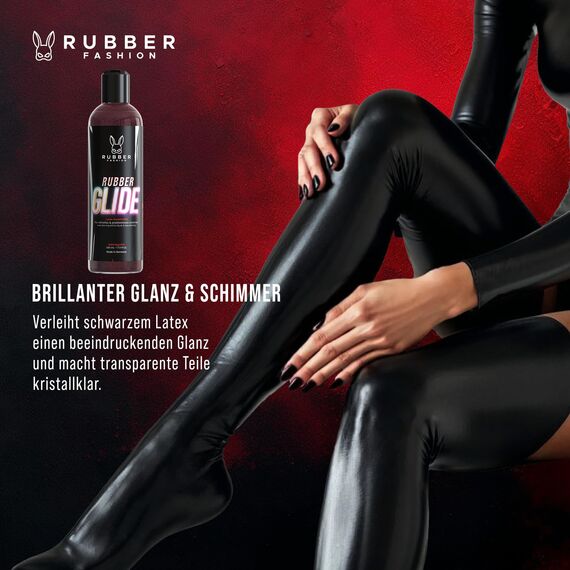 Rubberfashion RubberGlide Silikonöl, Latexpflege & Latex Anziehhilfe Öl, Silikonoel fuer Latexkleidung, Shine Glanz Silikon Öl für Latex Kleidung, Gummi & Fetisch Outfits, Silicon oil 500ml