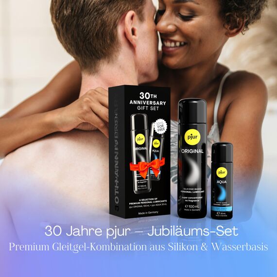 pjur ORIGINAL 100ml + AQUA 30ml - limitiertes Geschenkset zum Verwöhnen - mit Gleitgel auf Silikon- und Wasserbasis - für Massage, Intimität & langanhaltende Gleitfähigkeit