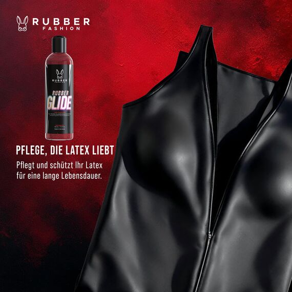 Rubberfashion RubberGlide Silikonöl, Latexpflege & Latex Anziehhilfe Öl, Silikonoel fuer Latexkleidung, Shine Glanz Silikon Öl für Latex Kleidung, Gummi & Fetisch Outfits, Silicon oil 500ml