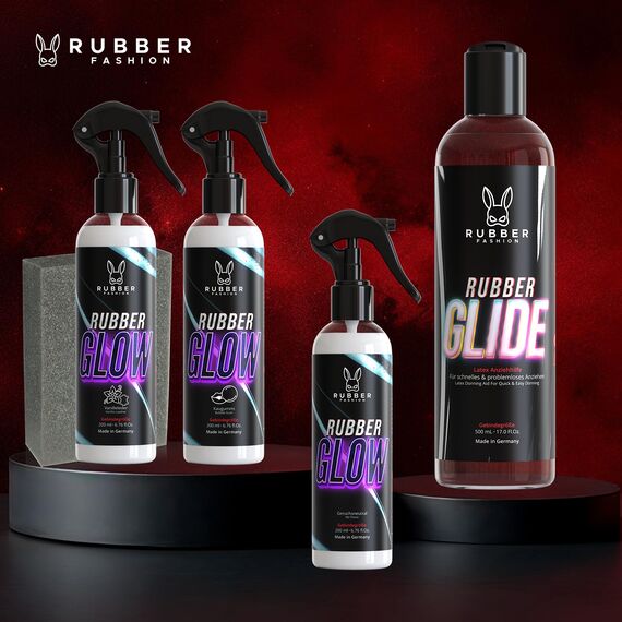 Rubberfashion RubberGlide Silikonöl, Latexpflege & Latex Anziehhilfe Öl, Silikonoel fuer Latexkleidung, Shine Glanz Silikon Öl für Latex Kleidung, Gummi & Fetisch Outfits, Silicon oil 500ml