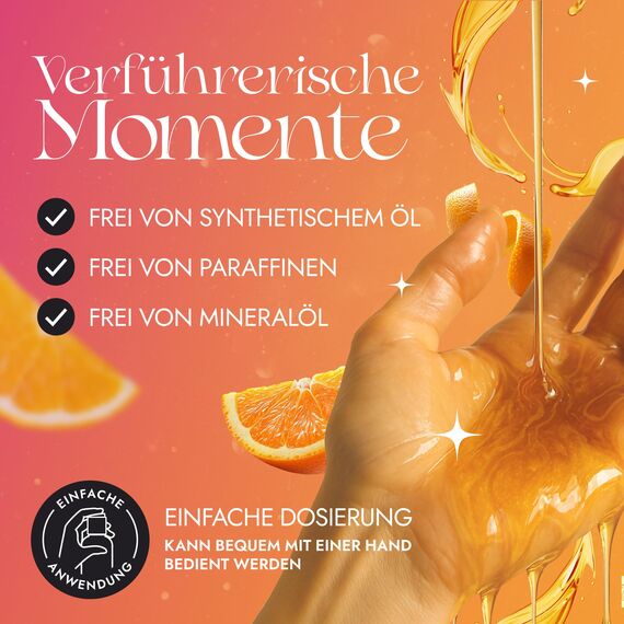 LOOVARA Massageöl OH RRRANGE 150 ml mit Orangen Aroma für genussvolle Massagen - Premium Erotik Massage Öl