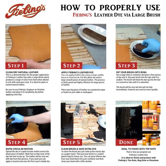 Fiebing's Lederfarbstoff, Uni, 50-2046-LB, Hellbraun, 4 Ounces