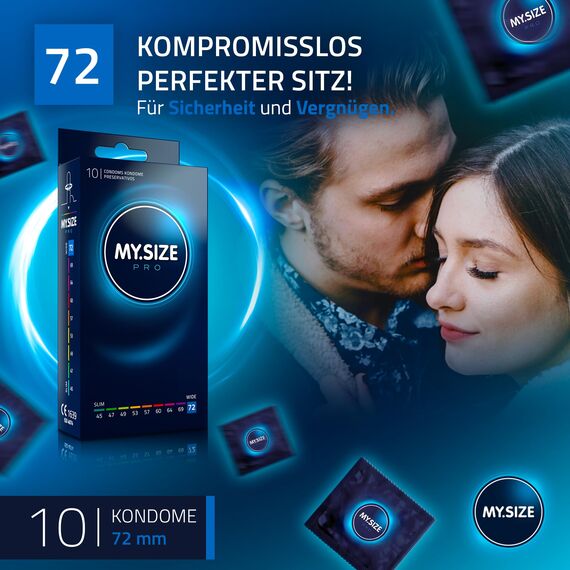 MY.SIZE PRO Kondom Größe 8, 72mm, 10 Stück