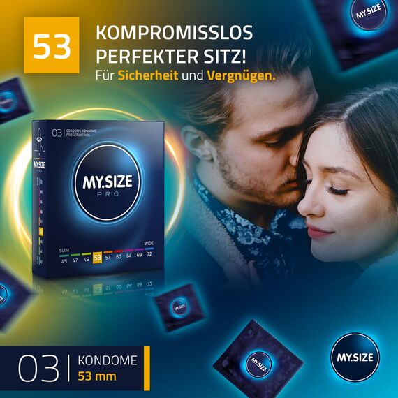 MY.SIZE PRO Kondom Größe 3, 53 mm, 3 Stück