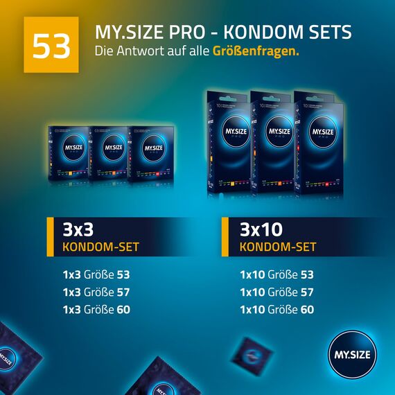 MY.SIZE PRO Kondom Größe 3, 53 mm, 80 Stück