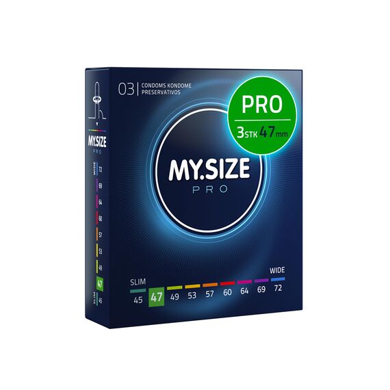 MY.SIZE PRO Kondom Größe 1, 47 mm, 3 Stück
