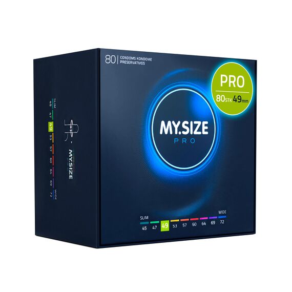 MY.SIZE PRO Kondom Größe 2, 49 mm, 80 Stück - Die neue Generation MY.SIZE Kondome