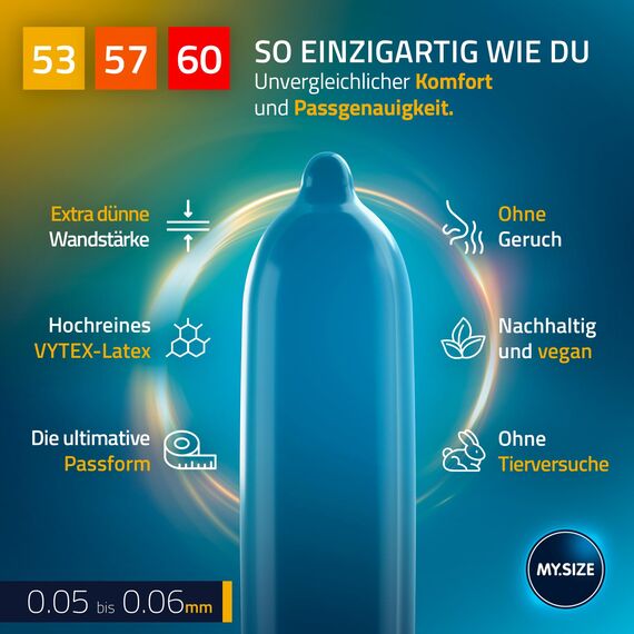 MY.SIZE PRO Kondom Set Größe 3,4,5-53,57,60 mm, 3x10 Stück