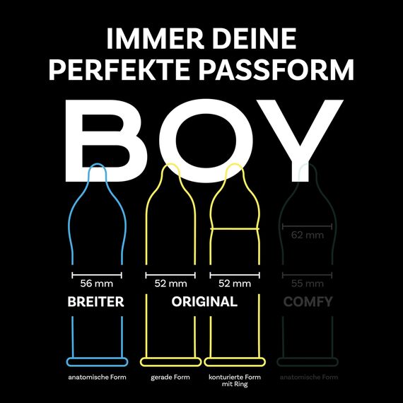 BILLY BOY Loving Mix 100er Kondommix | Passform: ORIGINAL (52mm) und BREITER (56mm) | verschiedene Sorten gemischt (1x100 Stück)