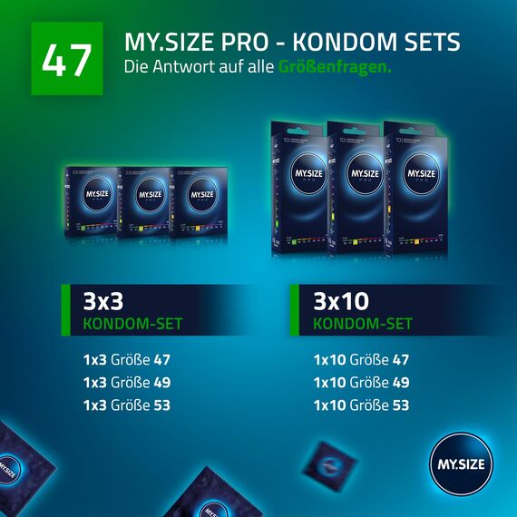 MY.SIZE PRO Kondom Größe 1, 47 mm, 80 Stück