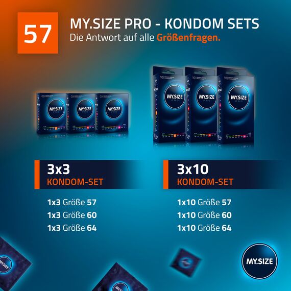 MY.SIZE PRO Kondom Größe 4, 57 mm, 3 Stück