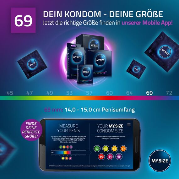 MY.SIZE PRO Kondom Größe 7, 69 mm, 80 Stück