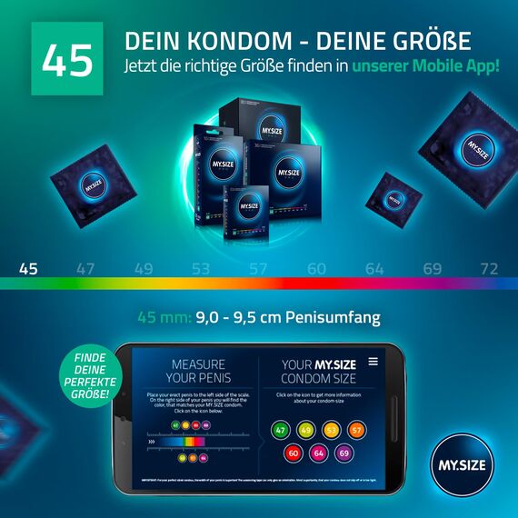 MY.SIZE PRO Kondom Größe 0, 45mm, 3 Stück