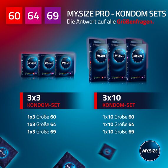 MY.SIZE PRO Kondom Set Größe 5,6,7-60,64,69 mm, 3x10 Stück